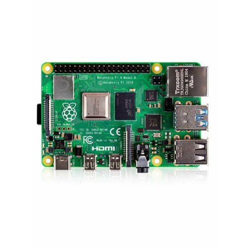 Микрокомпьютер Raspberry Pi 4B 2GB распберри микрокомпьютер raspberry pi 4 model b 2gb broadcom bcm2711 arm cortex a72 1 5ghz 2 x usb 3 0 2 x