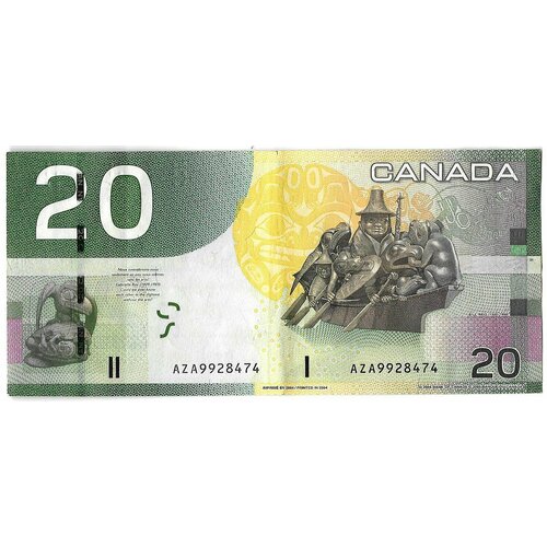 Банкнота 20 долларов 2004 Канада банкнота номиналом 5 долларов 2013 года канада
