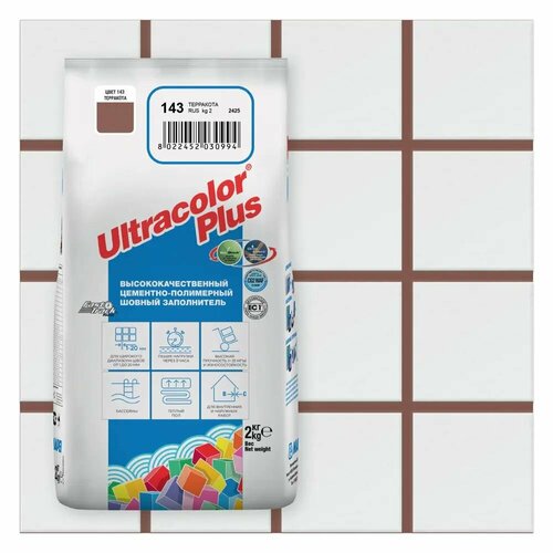 затирка mapei ultracolor plus 2 кг 149 вулканический пепел Затирка цементная Mapei Ultracolor Plus № 143 Терракота 2кг