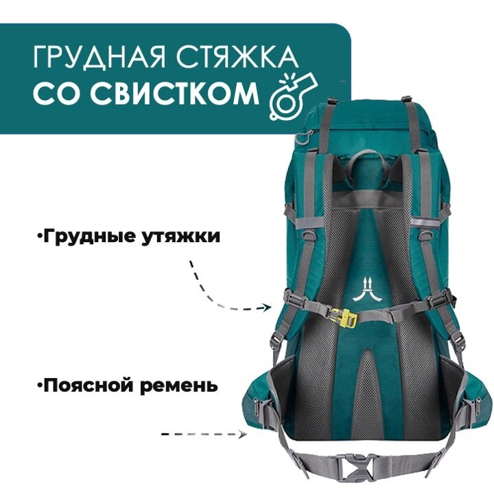 Рюкзак туристичекий Nevo Rhino 9032 60л Green