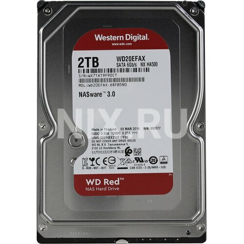 Жесткий диск Western digital Red 2 Тб WD20EFAX