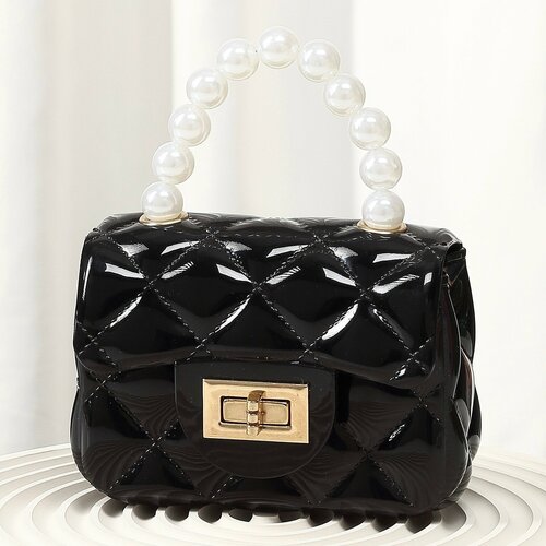 Сумка мессенджер MONICE фактура лаковая черный 600₽