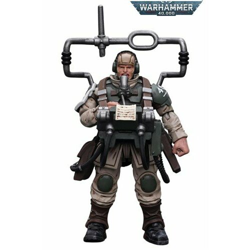 Фигура подвижная JoyToy Astra Militarum Cadian Command Squad Veteran with Master Vox Warhammer 40000