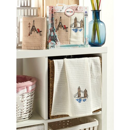 Набор вафельных полотенец METEOR в коробке 40х60 см 2 шт PARIS 435₽