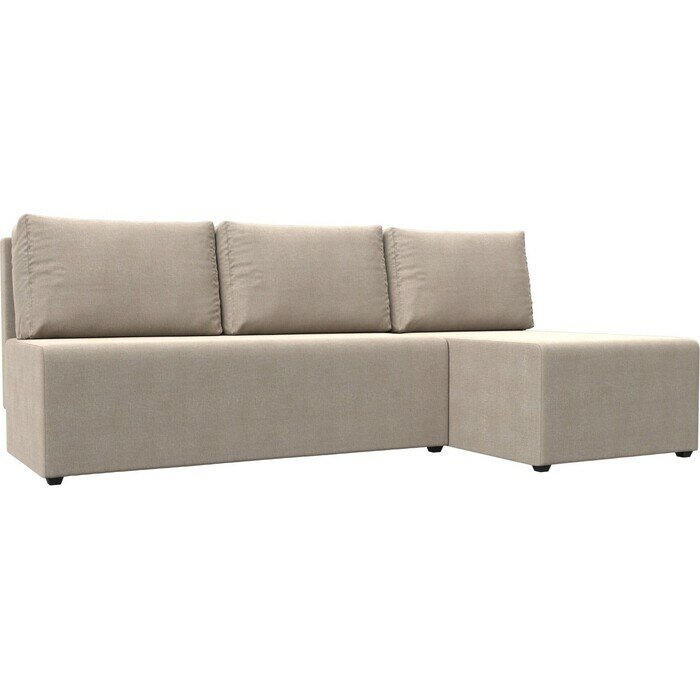 фото Угловой диван АртМебель Поло рогожка бежевый правый угол