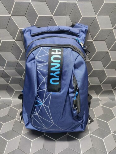 Изображение товара Городской рюкзак для старших классов, темно-синий. Грудная стяжка, анатомическая спинка