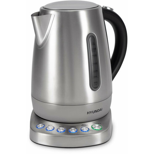 Чайник электрический Hyundai HYK-S7770 серебристыйчерный металл 544900₽