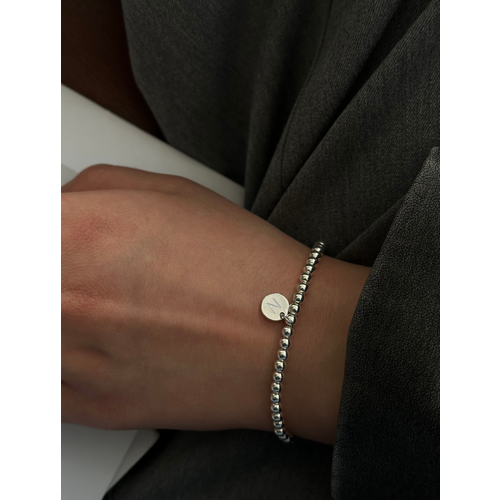 фото Подвеска lu jewel, серебро, 925 проба, гравировка, родирование, размер 1 см., серебристый