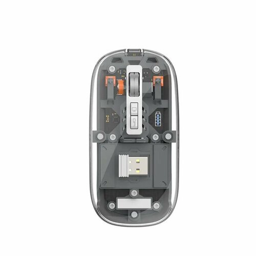 Беспроводная мышь WiWU WM105 прозрачная RGB - подсветка бесшумная ось 1703₽