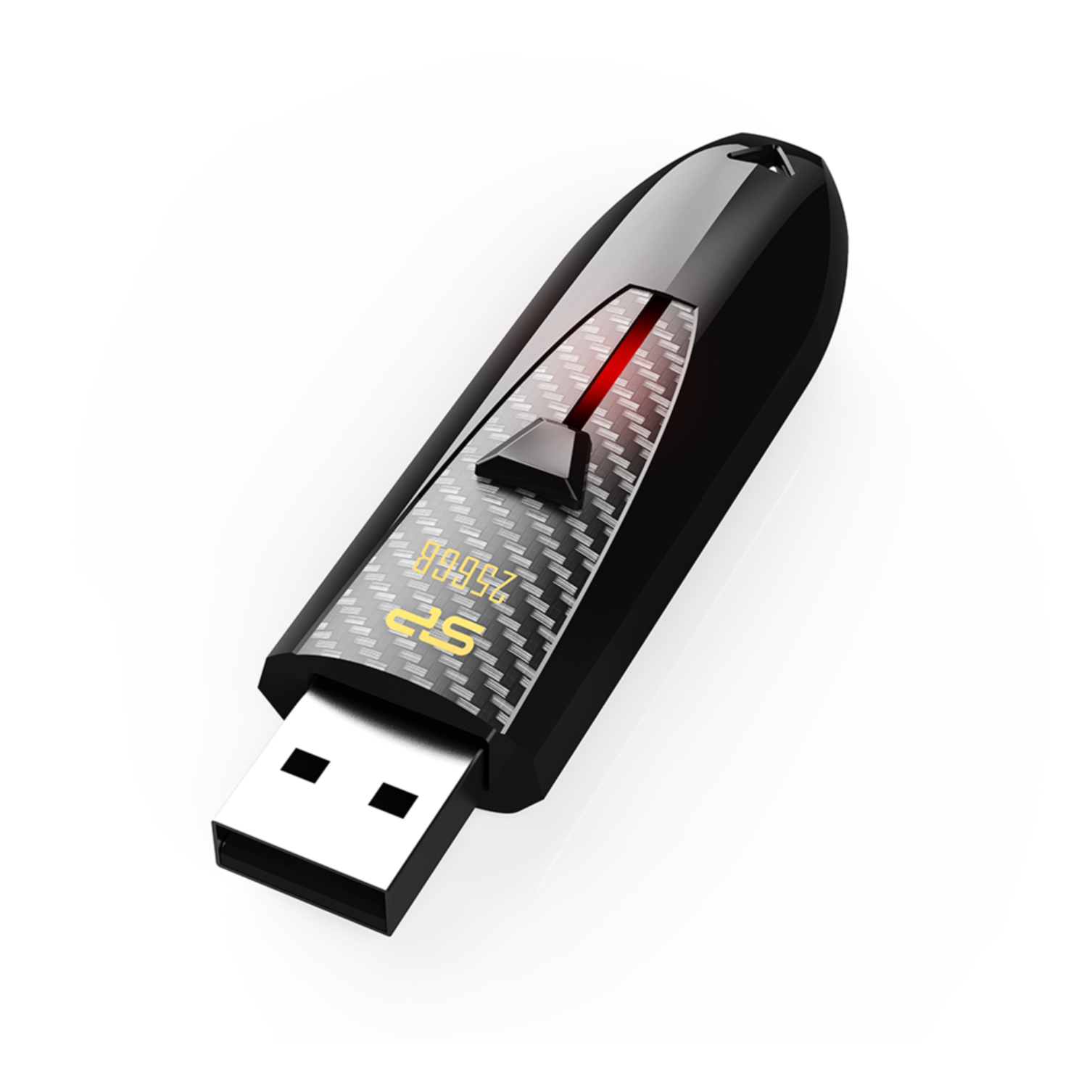 Флешка Silicon power Blaze B25, 256 Гб, USB 3.2 (SP256GBUF3B25V1K) Black