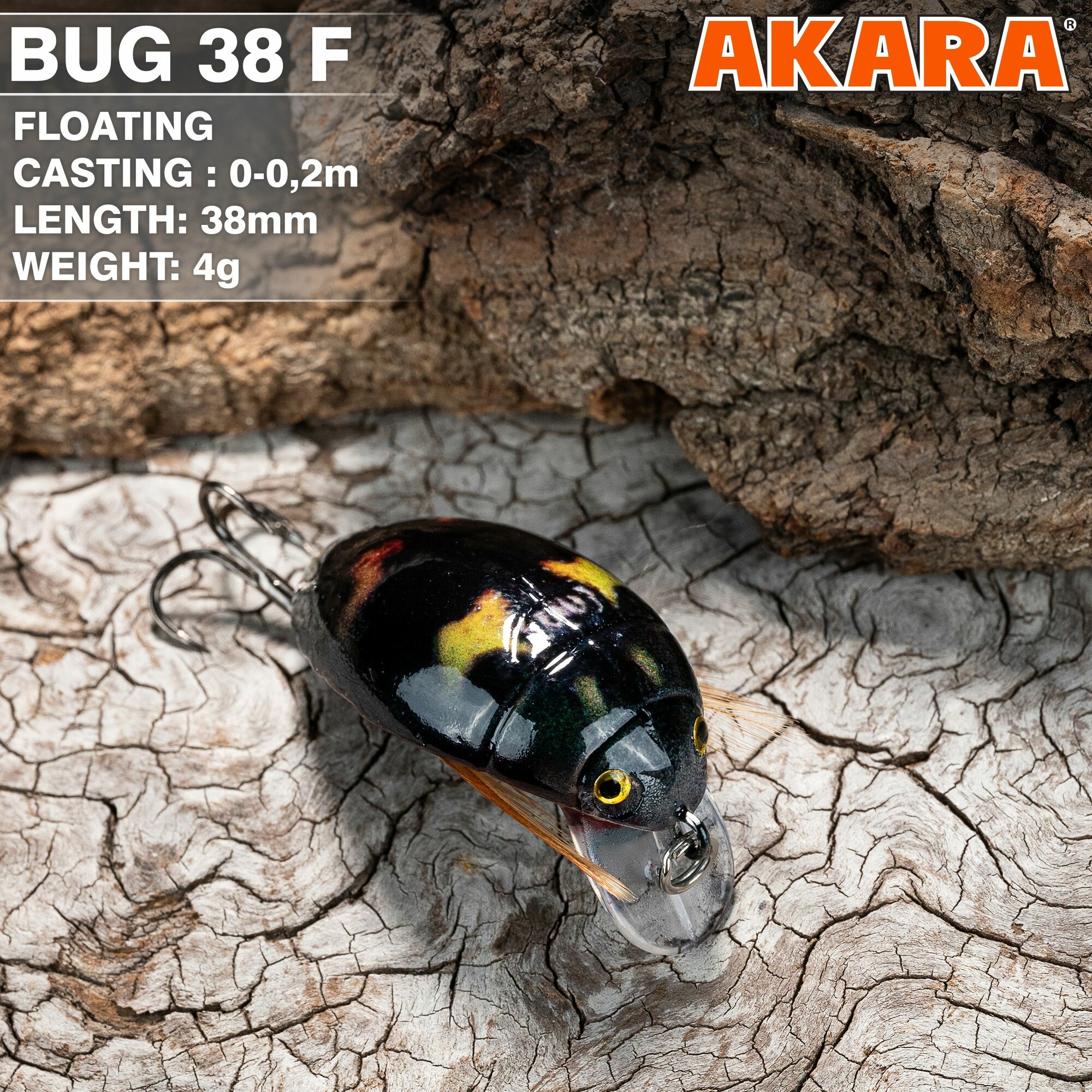 Воблер Akara Bug 38F 4 гр. 13