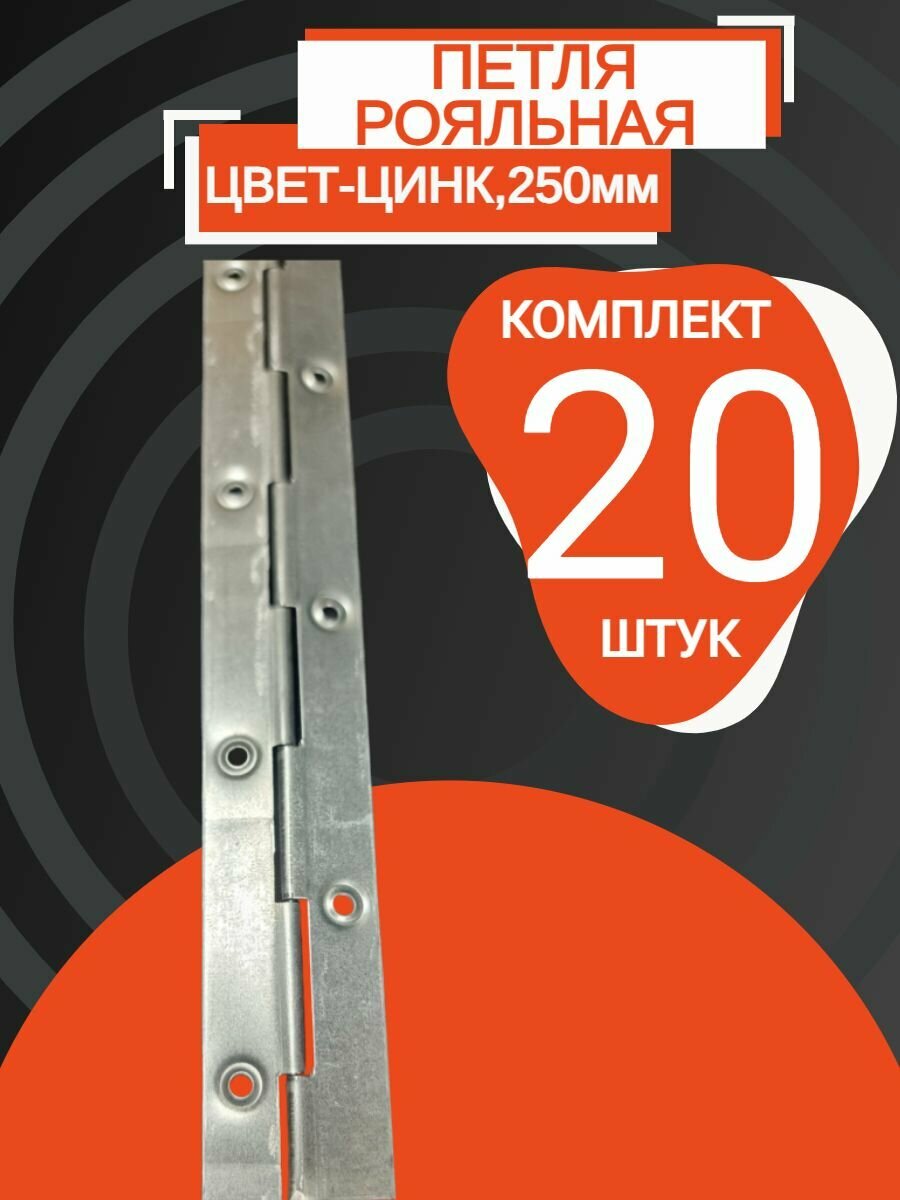 Петли рояльная 250мм (20 шт)