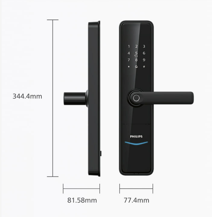 Умный дверной замок Philips Easykey DDL603E-5HWS, врезной, электронный, биометрический, для дома и офиса, смарт — фото 1