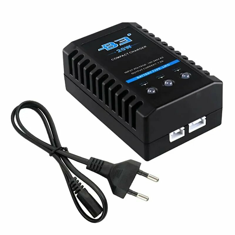 Зарядное устройство B3 E9393 Compact, для радиоуправляемых моделей, быстрое, 20 Вт, 7.4-11.1 В