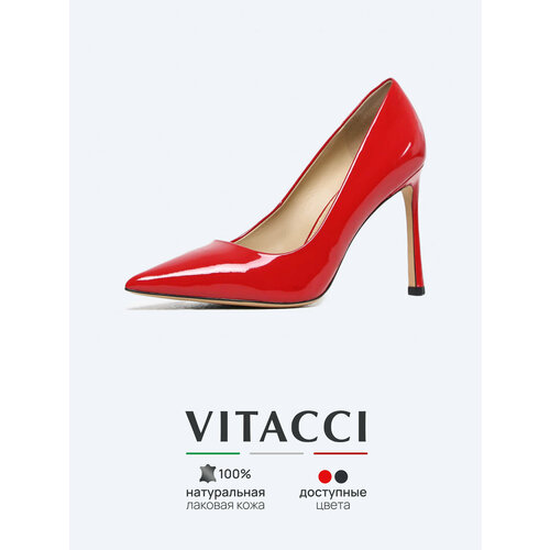 фото Туфли лодочки vitacci, размер 37, красный