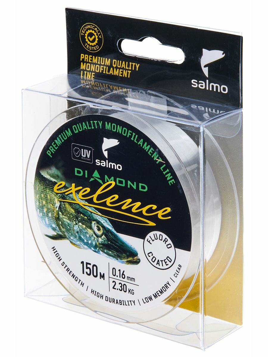 Монофильная леска для рыбалки Salmo Diamond EXELENCE FLUORO COATED Clear 150/050
