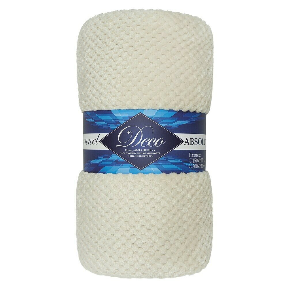 Плед 150х200 см TexRepublic Жаккард микрофибра шампань