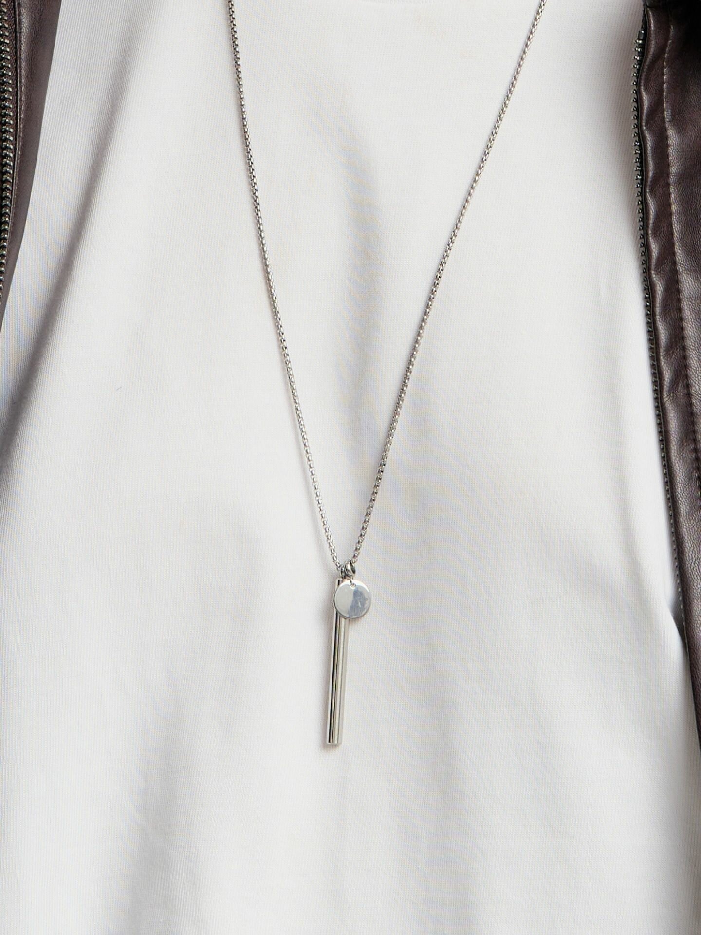 Цепь RESURS, 1 шт., длина 75 см, серый, белый, серебряный — фото 1