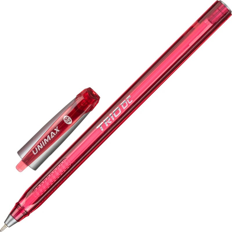 Ручка шариковая неавтомат  Unomax Unimax TrioDC tinted 0 7  масл  красн