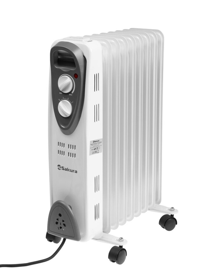 Обогреватель масляный Sakura SA-0329WG 2000 Вт до 20 м² 9 секций механический 3 режима