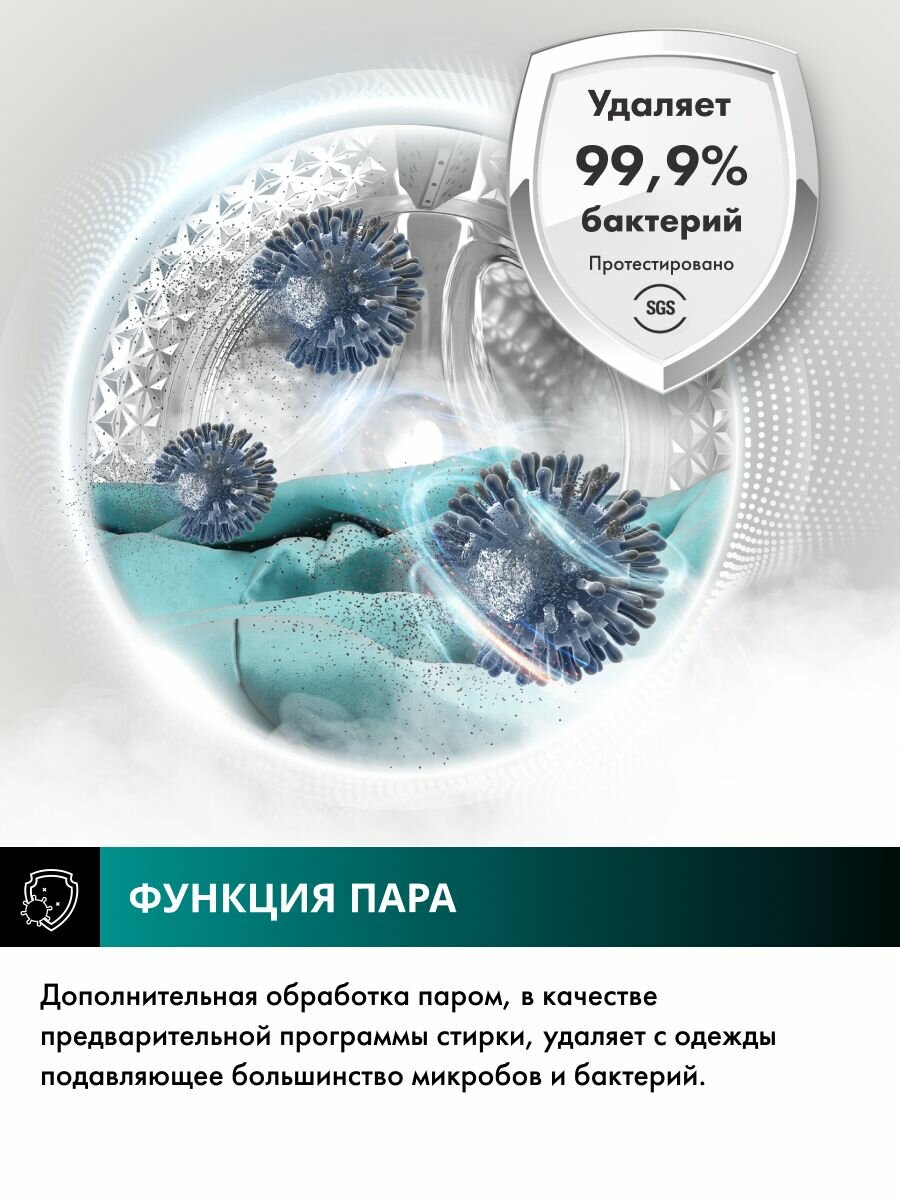 Стиральная машина Hisense WF3S6021BWU узкая, загрузка 6 кг, 1200 об/мин, 16 программ, инверторный мотор, белый — фото 1