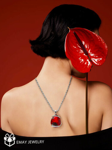 Изображение товара Колье, шпинель синтетическая, искусственный камень