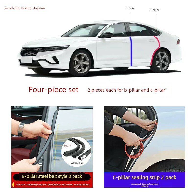 Комплект из 4 шт. уплотнителей: B+C-столбы для Nissan N6