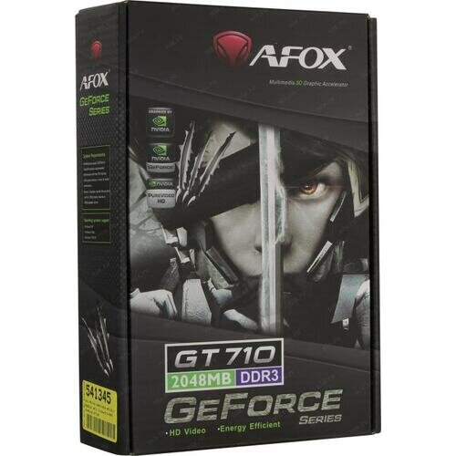 AFOX Видеокарта Afox NVIDIA GT 710 954 2048 1333 64 RTL [AF710-2048D3L5] видеокарта afox geforce gt 710 af710 1024d3l8 1024mb