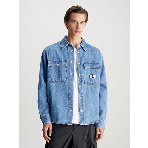 Рубашка Calvin Klein Jeans, размер L, синий
