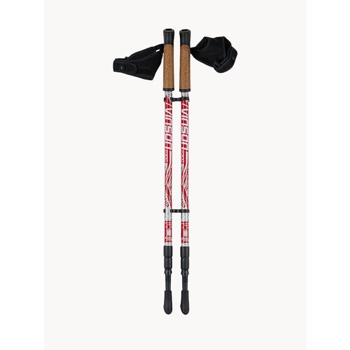 Палки для скандинавской северной ходьбы P300, телескопические, алюминиевые, красные