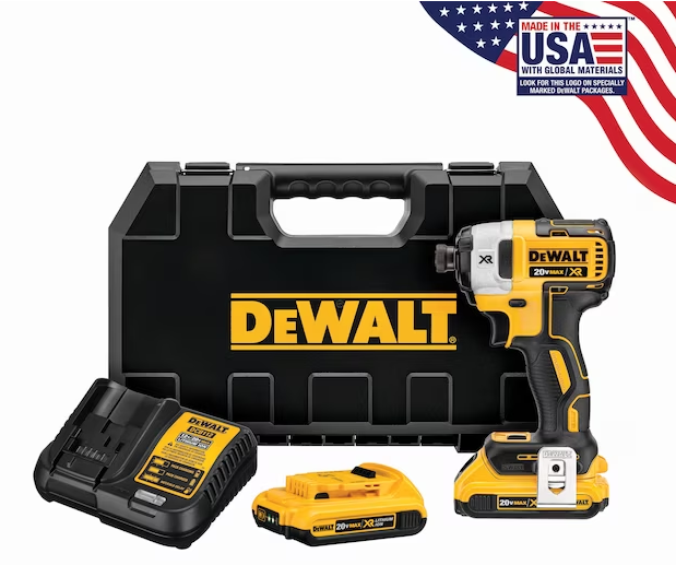 Аккумуляторный импульсный шуруповерт DEWALT DCF887D2, кейс, 20В, XR, 2 Акб 2.0 Ач и ЗУ