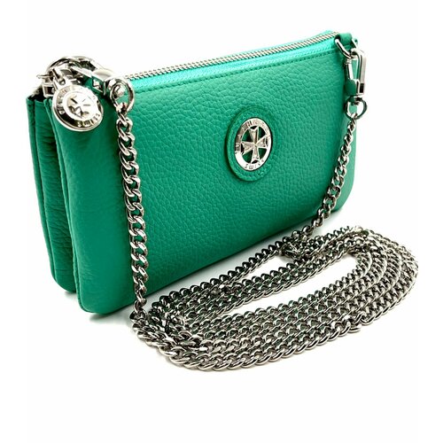 фото Сумка клатч narvin 9245-n.polo-emerald, фактура зернистая, зеленый