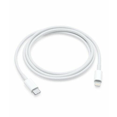 Кабель USB Type-C - Lightning, 1 м, 1 шт, белый кабель для зарядки iphone usb c to lightning 1 метр