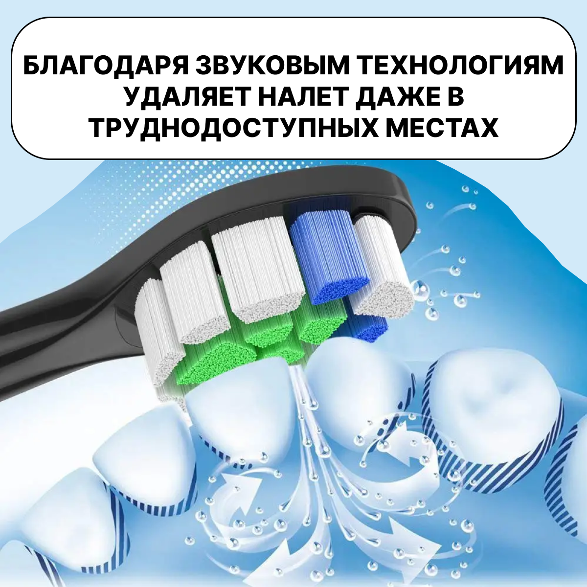 Насадки для электрической зубной щетки Philips Sonicare 4 шт. Черные