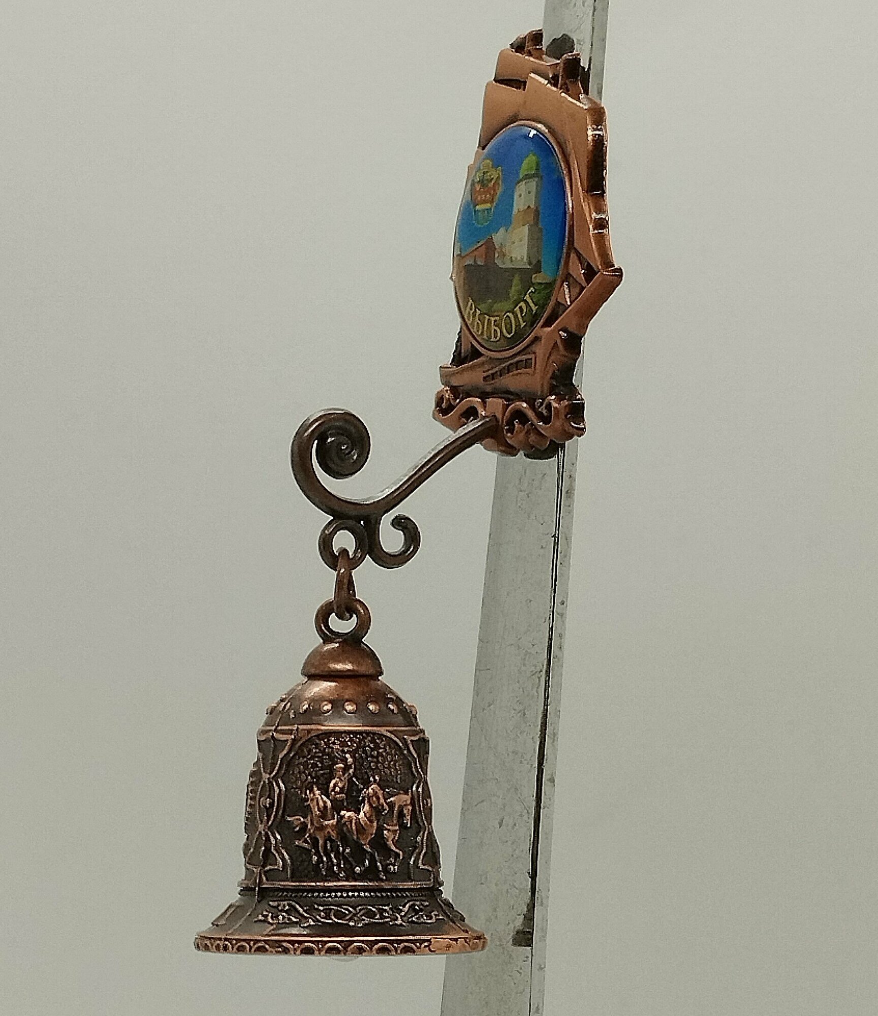 Магнит-колокольчик "выборг-парусник " , Медь — фото 1