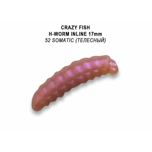 Мягкие приманки Crazy Fish MF H-WORM INLINE 0.7 Сладкий сыр # 052 (6 х 10шт) мягкие приманки crazy fish mf h worm 1 65 сладкий сыр 053 10шт