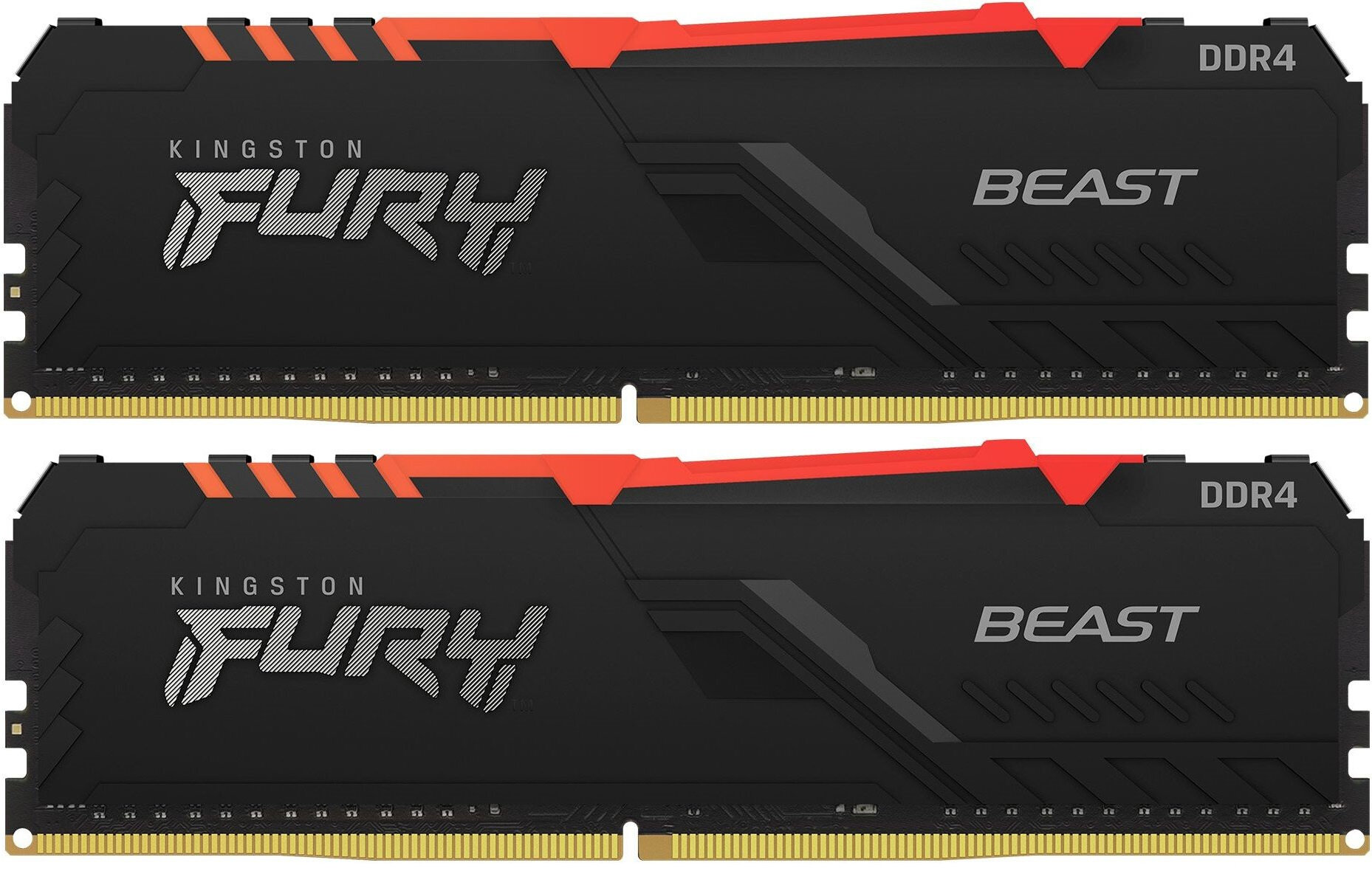 Оперативная память Kingston Fury Beast DDR4 - 2x 16GB, 3600 МГц, DIMM, CL18, RTL (kf436c18bb2ak2/32)