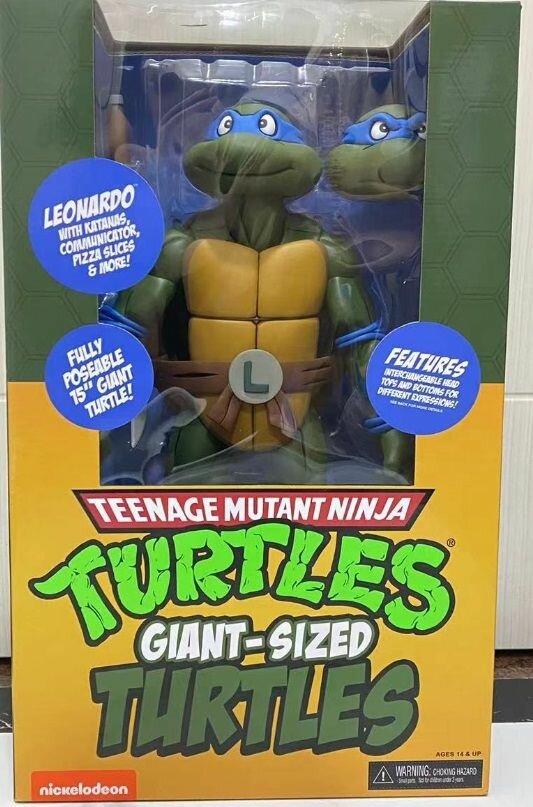 Коллекционная фигурка NECA "Черепашки-ниндзя. Леонардо"/Giant-sized Turtle", ориг. издание (45 см высота)