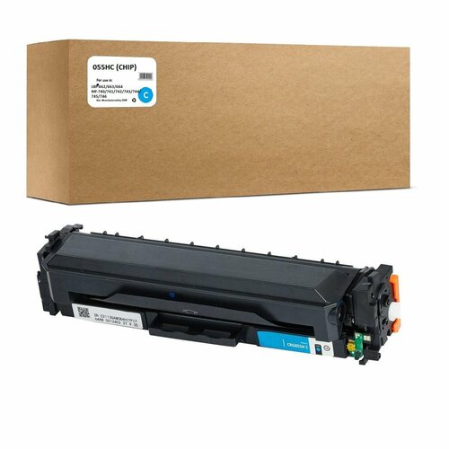 Картридж Canon 055HC С чипом для Canon LBP660/MF740 Cyan 5.9K Compatible (совместимый)