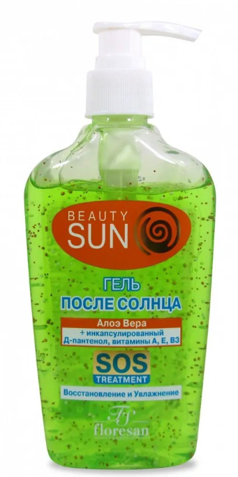 Гель после солнца Floresan Beauty Sun с алоэ вера, 220 мл.