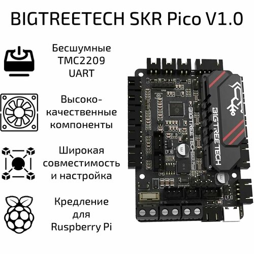 Плата управления BIGTREETECH SKR Pico V1.0 (для 3D принтеров Voron V0 и V0.1) fysetc spider v2 2 motherboard 32bit controller board tmc2208 tmc2209 3d printer part replace skr v1 3 for voron