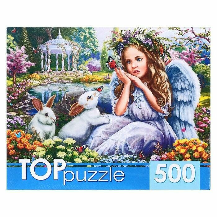 Puzzle-500 "Ангелочек и кролики" (ХК500-6309) Konigspuzzle - фото №5