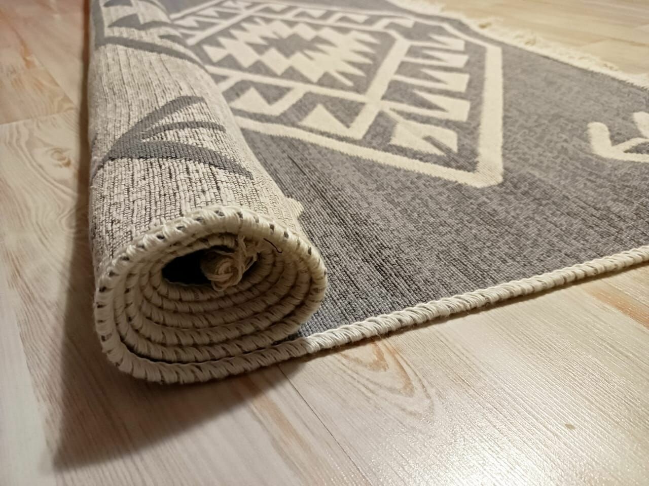 фото Ковер безворсовый двусторонний Турецкий килим хлопковый 1,2х1,8 метра