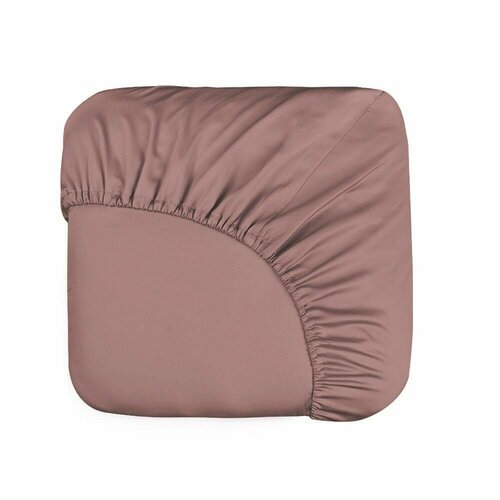 Простыня на резинке 160/200/40, Нутелла, Тенсель