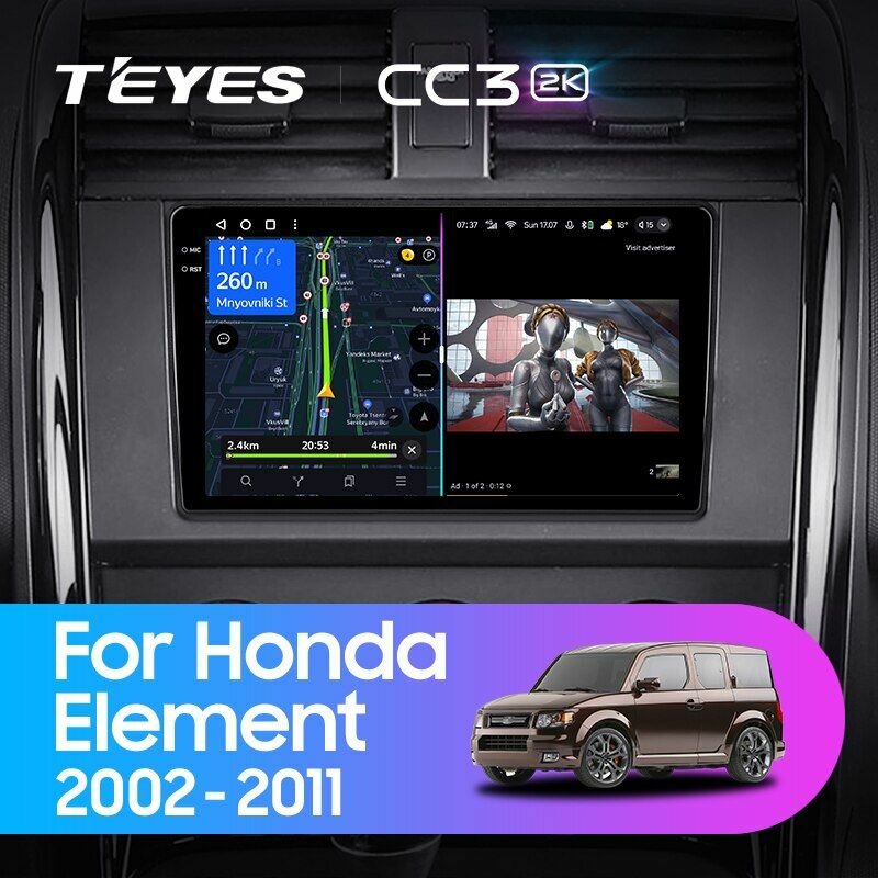 TEYES Магнитола CC3 2K 4 Gb 10.36" для Honda Element 2002-2011