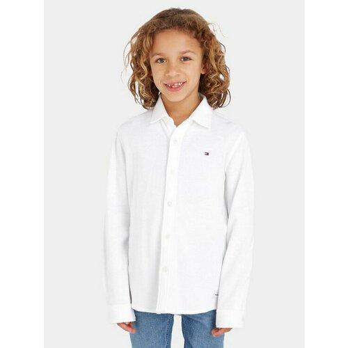 Рубашка TOMMY HILFIGER, размер 14Y [METY], белый рубашка tommy hilfiger размер 14y [mety] белый