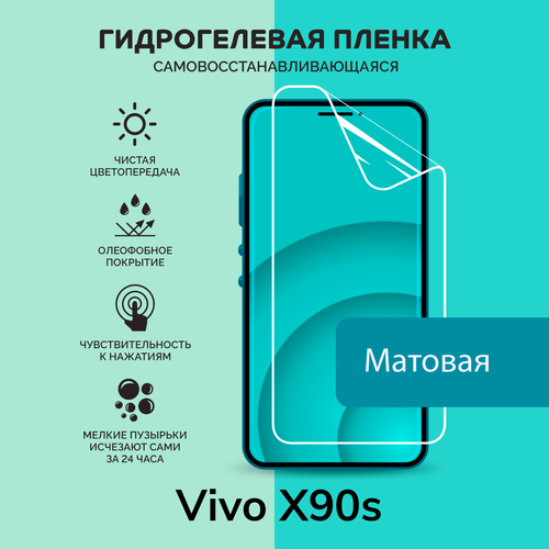 Гидрогелевая защитная плёнка для Vivo X90s / матовая плёнка гидрогелевая самовосстанавливающаяся противоударная защитная плёнка для vivo y71t матовая