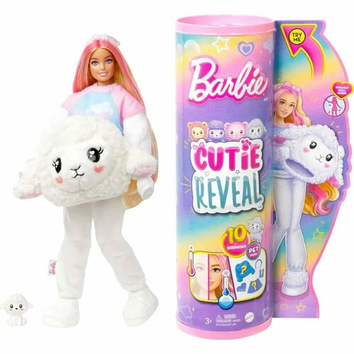 Кукла Barbie Cutie Reveal в костюме овечки 30см кукла barbie cutie reveal в костюме плюшевого щенка с аксессуарами