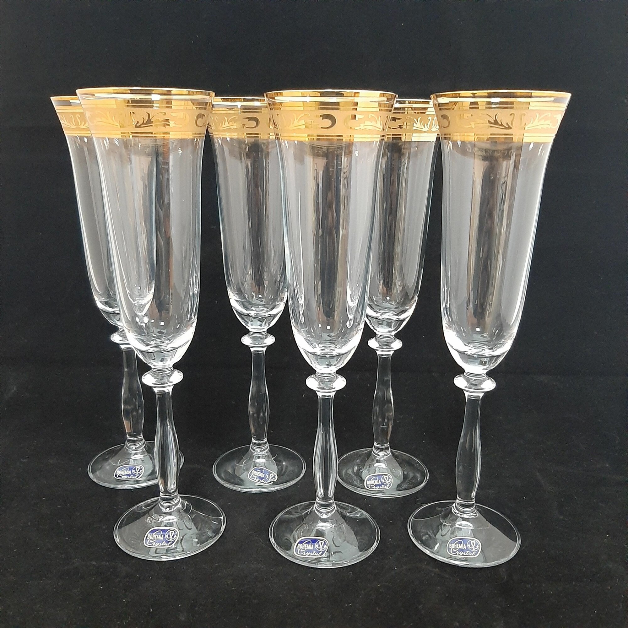 фото Набор фужеров Crystalex Angela gold 190 мл