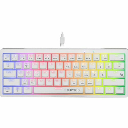 Defender Клавиатура Defender GK-303 игровая проводная механическая подсветка104 клавиши USB белая 879600₽